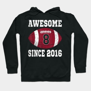 8Th Birthday Football Player 8 Years Old Hoodie